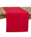 Saro Lifestyle Everyday Design Solid Color Table Runner, 90" X 16" In Red