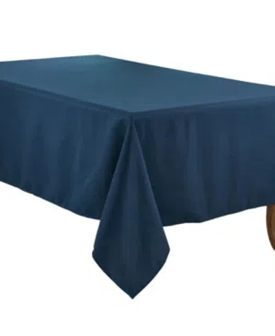 Saro Lifestyle Everyday Design Solid Color Tablecloth, 60" X 60" In Navy