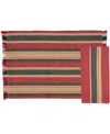 Saro Lifestyle Everyday Plaid Placemats And Napkins, Set Of 8 In Red,green
