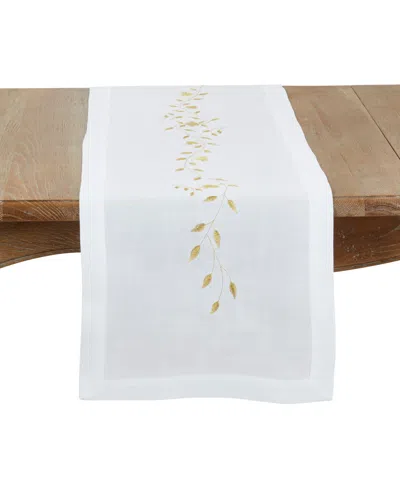 Saro Lifestyle Exquisite Embroidered Pomegranate Runner, 16" X 72" In Gold