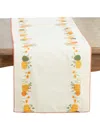 Saro Lifestyle Fall Pumpkins Table Runner, 16" X 72" In Orange