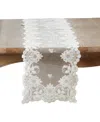Saro Lifestyle Floral Net Lace Table Runner, 15" X 72"
