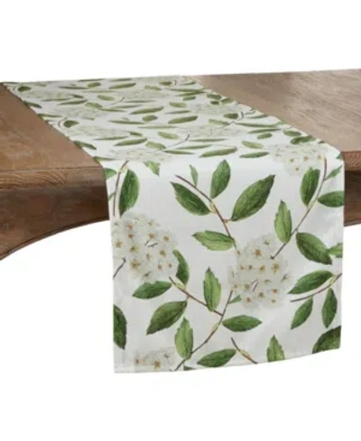 Saro Lifestyle Floral Runner In Green