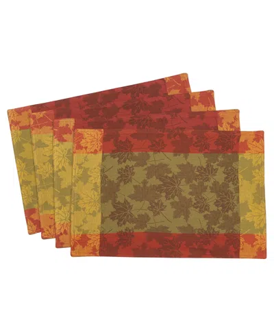 Saro Lifestyle Foliage Placemats, Set Of 4 In Multi