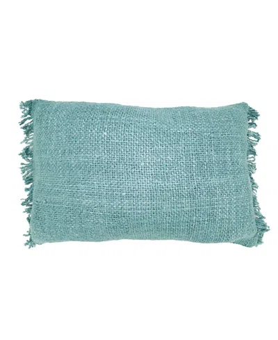 SARO LIFESTYLE FRINGE DOWN FILLED DECORATIVE PILLOW, 16" X 24"