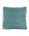 Saro Lifestyle Fringe Down Filled Decorative Pillow, 20" X 20" In Blue