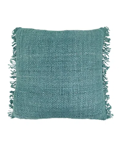 SARO LIFESTYLE FRINGE DOWN FILLED DECORATIVE PILLOW, 20" X 20"