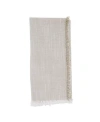 Saro Lifestyle Fringe Napkins With Two-tone Design, Set Of 4, 20" X 20" In Open White