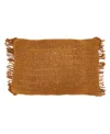 Saro Lifestyle Fringe Down Filled Decorative Pillow, 16" X 24" In Brown