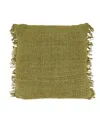 Saro Lifestyle Fringe Down Filled Decorative Pillow, 20" X 20" In Green