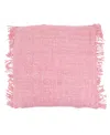 Saro Lifestyle Fringe Down Filled Decorative Pillow, 20" X 20" In Pink