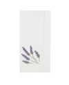 Saro Lifestyle Garden Bliss Embroidered Lavender Napkin Set Of 6, 20"x20" In White