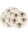 Saro Lifestyle Garden Buzz Beaded Placemats, 15" Round In Gold