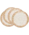 Saro Lifestyle Glow Capiz Placemats, 15" Round In Gold