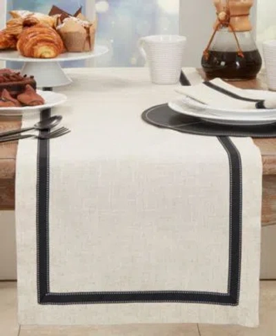 Saro Lifestyle Grosgrain Accent Collection In Black