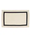 Saro Lifestyle Grosgrain Accent Placemat Set Of 4, 14"x20" In Black
