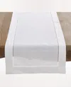 Saro Lifestyle Hemstitched Border Table Runner, 16" X 54" In White