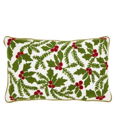 SARO LIFESTYLE HOLLY DOWN FILLED DECORATIVE PILLOW, 12" X 20"