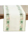 Saro Lifestyle Holly Table Runner, 16" X 72" In Green