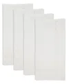 Saro Lifestyle Laser-cut Hemstitch Napkin, Set Of 4 In White