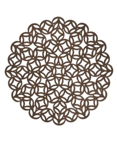 Saro Lifestyle Laser Cut Placemat Set Of 4 In Brown