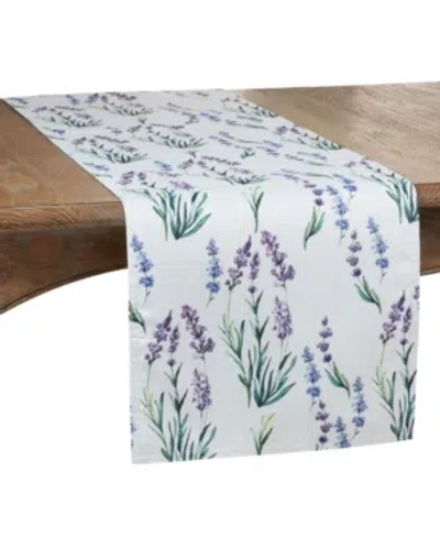 Saro Lifestyle Lavender Table Runner, 108" X 16" In Open Purple