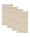 Saro Lifestyle Leno Stripe Elegance Napkin, Set Of 4 In Natural