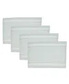 Saro Lifestyle Leno Stripe Elegance Placemat, Set Of 4 In Blue-gray