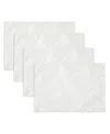 Saro Lifestyle Metallic Shimmer Placemat, Set Of 4 In White