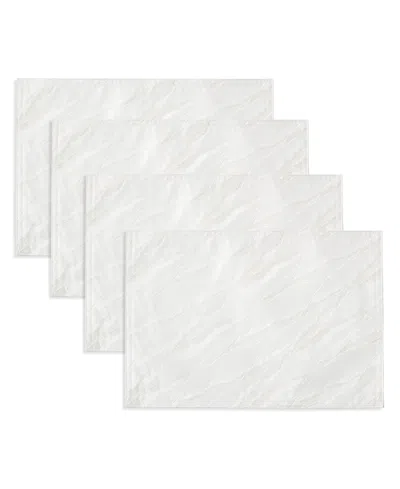 Saro Lifestyle Metallic Shimmer Placemat, Set Of 4 In White