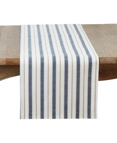 Saro Lifestyle Modern Striped Table Runner, 16" X 120"