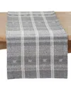 Saro Lifestyle Modernist Woven Stripe Table Runner, 16" X 72" In Gray