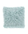 Saro Lifestyle Mongolian Throw Pillow In Baby Blue