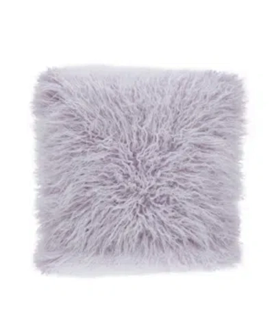 Saro Lifestyle Mongolian Throw Pillow In Lavender