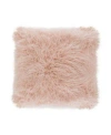 Saro Lifestyle Mongolian Throw Pillow In Pink