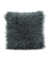 Saro Lifestyle Mongolian Throw Pillow In Slate