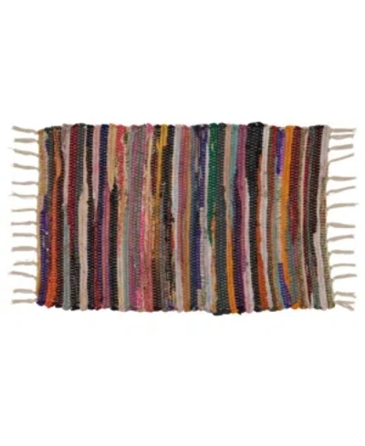 Saro Lifestyle Multi-colored Chindi Placemat Set Of 4