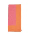 Saro Lifestyle Multicolored Band Napkin Set Of 4, 20"x20" In Fuchsia