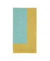 Saro Lifestyle Multicolored Band Napkin Set Of 4, 20"x20" In Seafoam