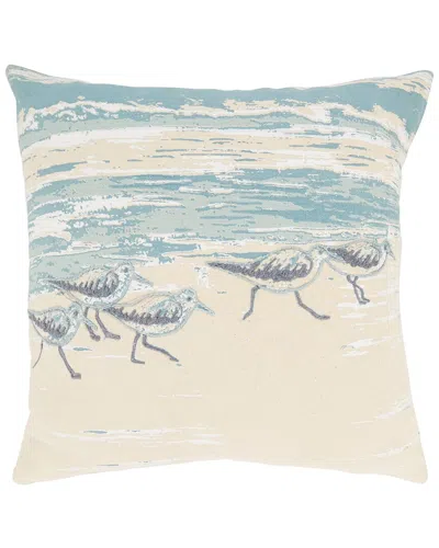 Saro Lifestyle Nautical Square Pillow In Neutral