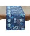 Saro Lifestyle Ocean Depths Coral Table Runner, 14" X 72"