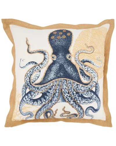 Saro Lifestyle Octopus Down-filled Pillow In Multi