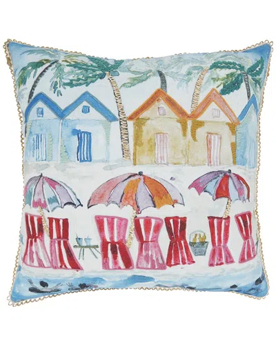 Saro Lifestyle Outdoor Square Pillow In Multi