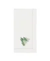 Saro Lifestyle Pine Forest Embroidered Napkin Set Of 6, 20"x20" In White