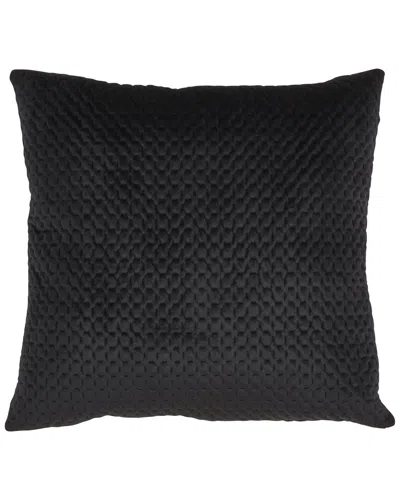 Saro Lifestyle Pinsonic Velvet Pillow In Black