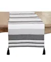 Saro Lifestyle Pleated Perfection Table Runner, 16"x72" In Gray