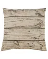 Saro Lifestyle Printed Wood Down Filled Decorative Pillow, 20" X 20" In Brown