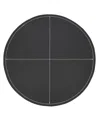Saro Lifestyle Pu Leather Luxe Placemat Set Of 4,15"x15" In Black