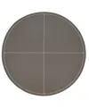 Saro Lifestyle Pu Leather Luxe Placemat Set Of 4,15"x15" In Slate