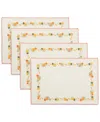 Saro Lifestyle Pumpkin Patch Placemat, Set Of 4 In Orange